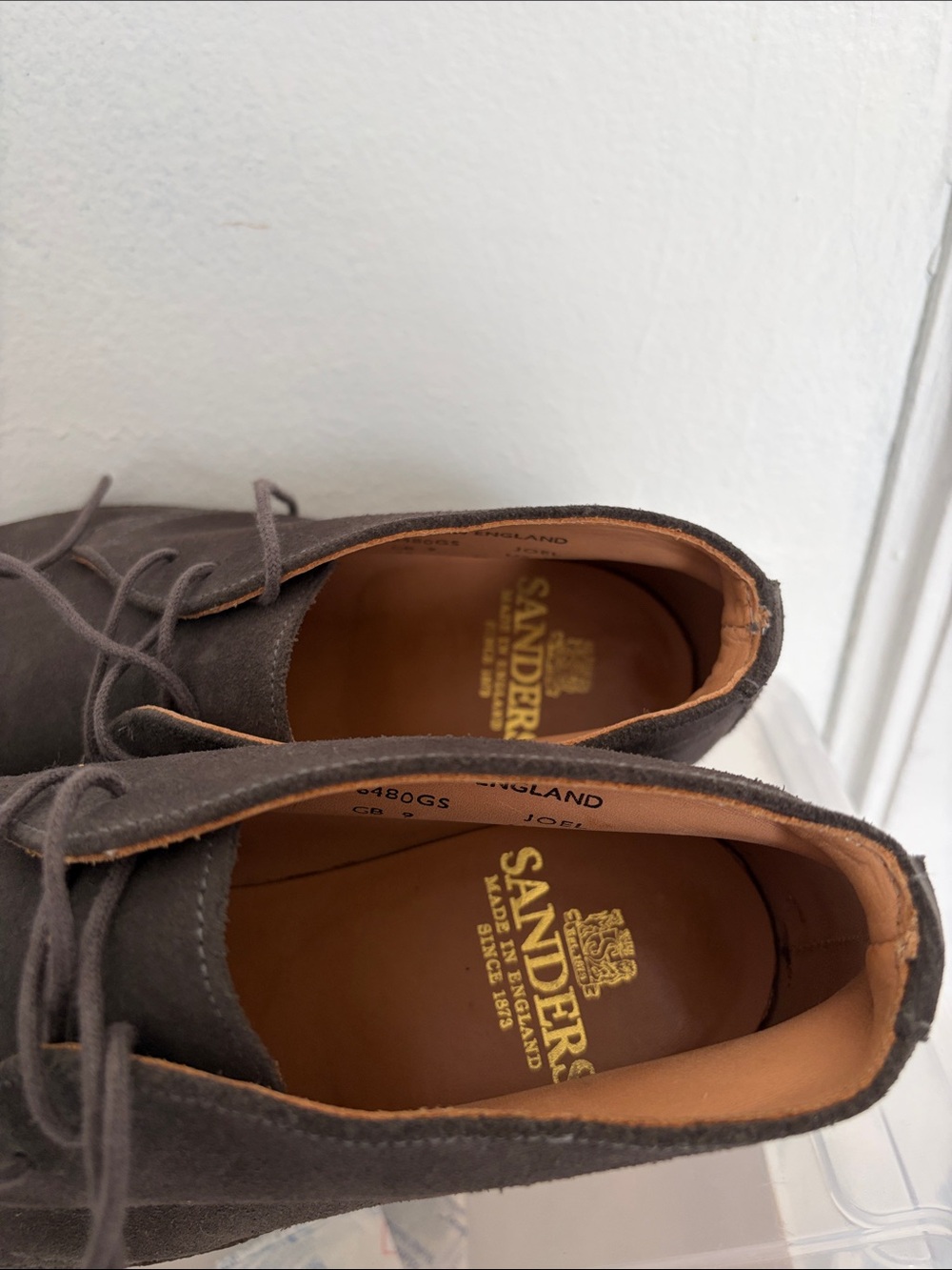 Gray Suede  Sanders Joel Ankle Boots - Picture 5 of 9